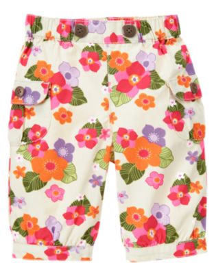 Tropical Flower Cargo Pant