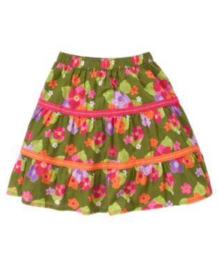 Pickstitched Ribbon Flower Skirt