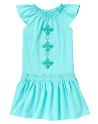 Embroidered Tile Flower Dress