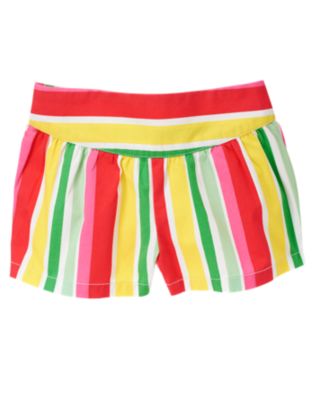 Shirred Stripe Short