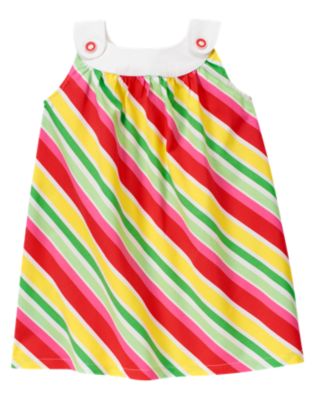 Stripe Button Dress