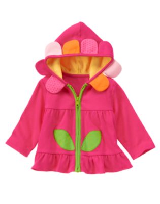 Flower Hooded Cardigan