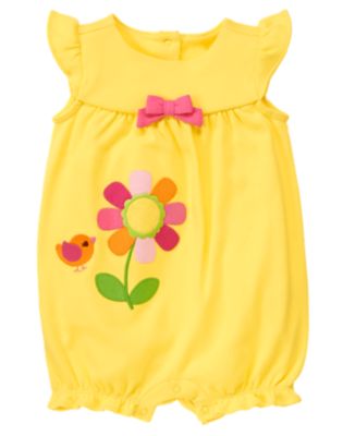 Bird Flower Bubble One-Piece