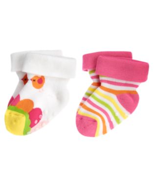 Flower Stripe Sock Two-Pack