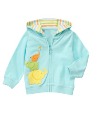 Elephants Hooded Cardigan