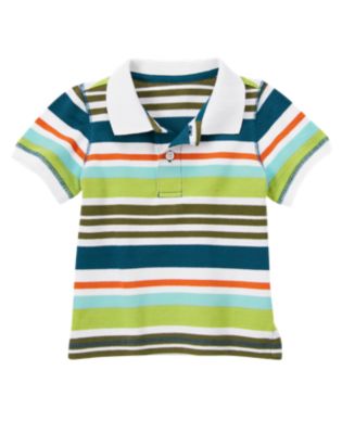 Stripe Pique Polo Shirt