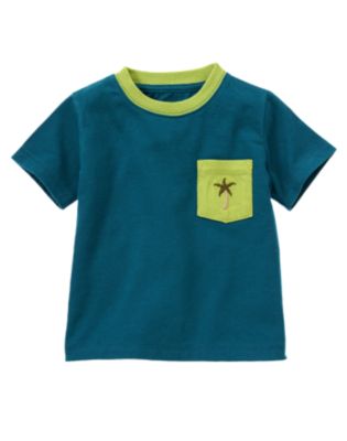 Palm Tree Pocket Tee