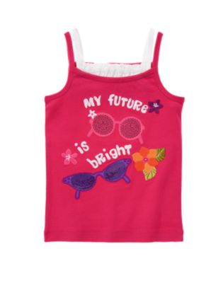 Sequin Sunglasses Layered Tank