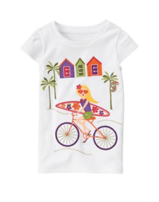 Sequin Surfer Girl Tee