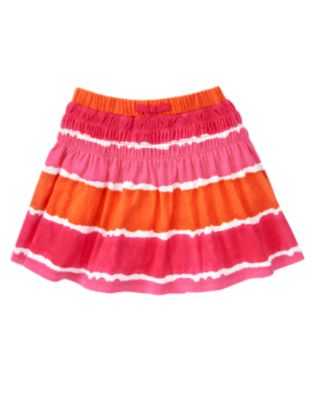 Ruched Dip-Dye Skirt