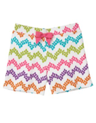 Bow Flower Stripe Short