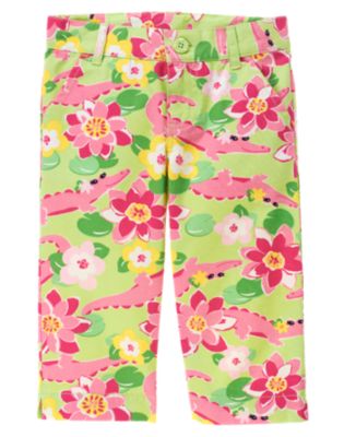 Crocodile Lily Capri Pant