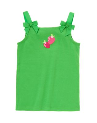 Bow Strap Strawberry Tank
