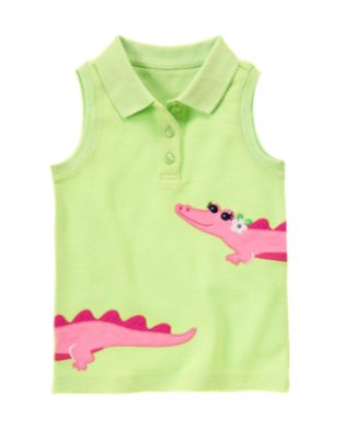 Ric Rac Crocodile Pique Polo Tank