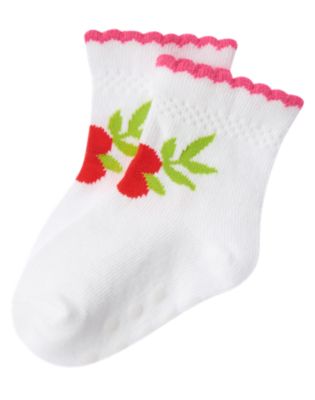 Scalloped Plumeria Sock