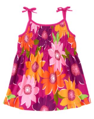 Ruched Safari Flower Tank