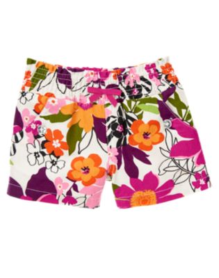 Safari Flower Linen Blend Short