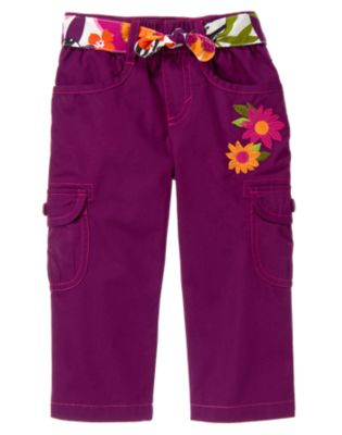 Safari Flower Belted Cargo Pant