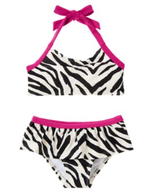 Zebra Two-Piece Swimsuit