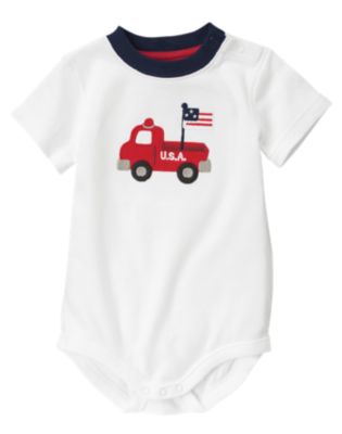 All-American Fire Truck Bodysuit