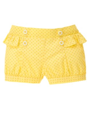 Dot Ruffle Button Short