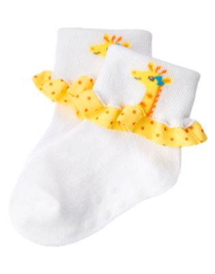 Dot Ruffle Giraffe Sock