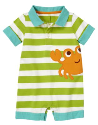 Crab Stripe Polo One-Piece