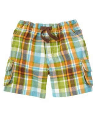 Plaid Cargo Short