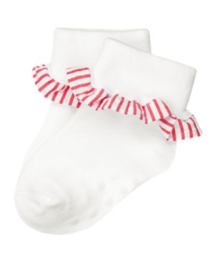 Stripe Ruffle Sock