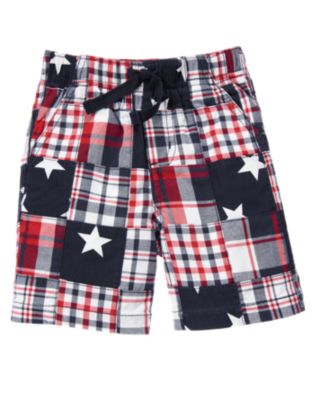 Stars & Plaid Patchwork Short