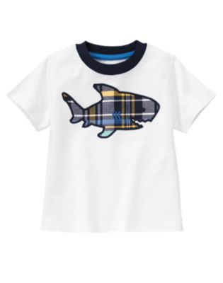 Plaid Shark Tee