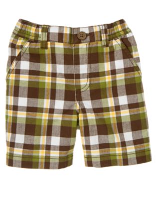 Pull-On Plaid Short