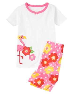 Flamingo Flower Shortie Two-Piece Gymmies&reg;