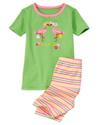 Flamingo Friends Shortie Two-Piece Gymmies&reg;