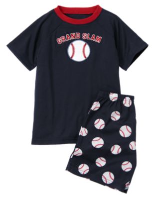 Grand Slam Shortie Two-Piece Pajama Set