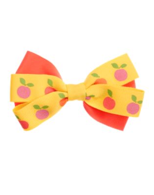 Peach Bow Hair Clip