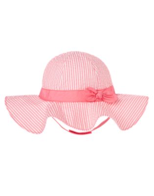 Stripe Seersucker Sunhat