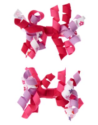 Flower Curly Hair Clip Two-Pack