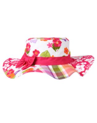 Tropical Mixed Print Sunhat