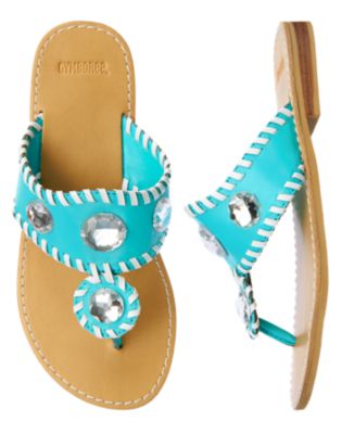 Gem Stitched Flip Flop Sandal