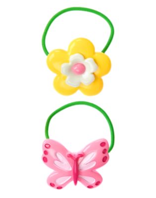 Butterfly Flower Pony Holder Two-Pack