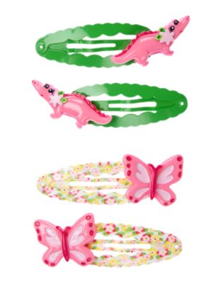 Crocodile Butterfly Snap Clip Four-Pack