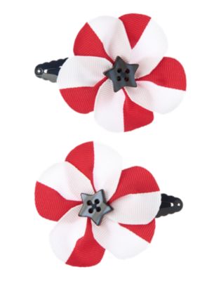 Star Button Flower Snap Clip Two-Pack