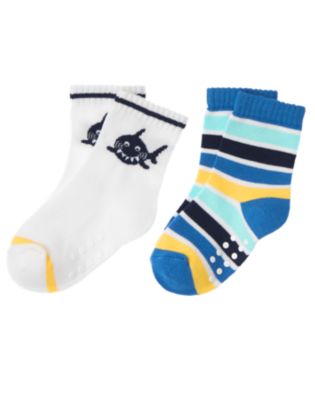 Shark Stripe Sock Two-Pack