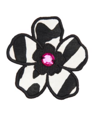 Gem Zebra Flower Hair Clip