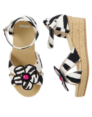 Gem Zebra Flower Espadrille Sandal