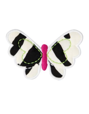 Zebra Butterfly Hair Clip
