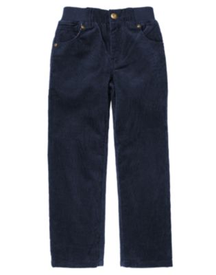 Ribbed Waist Corduroy Pant