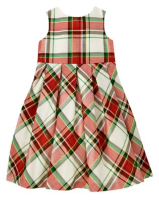 Plaid Duppioni Dress