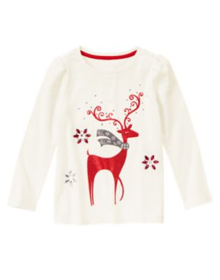 Gem Glitter Reindeer Tee